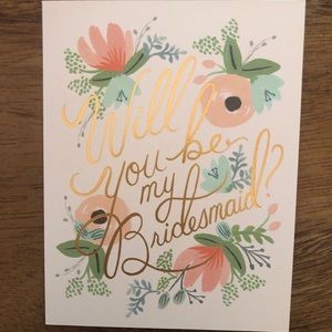 Rifle Paper co Will you be my bridesmaid cards